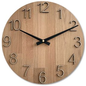 Elegantné nástenné hodiny z masívneho dubu I SENTOP MAS016-OSMO-3071-heads-black