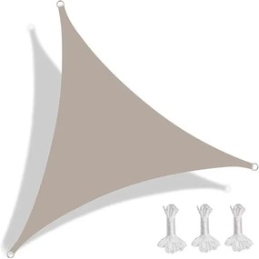 Tieniaca plachta celta trojuholník 5x5x5m 200g/m hnedá taupe