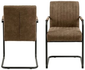 Hnedé jedálenské stoličky v súprave 2 ks Adele – Actona