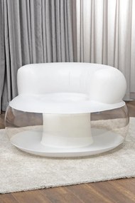 Bestway Nafukovacie kreslo biele 112 x 112 x 70 cm 75138