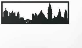 drevko Obraz Benátky panoráma Rozmer obrazu: 29,5 x 89 cm, Farba dekorácie: Čierna