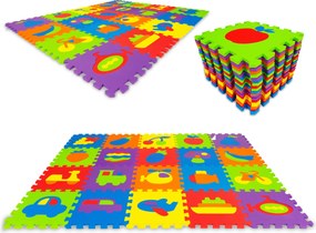 ECOTOYS Penová edukačná podložka EVA puzzle 20 dielov 148×119 cm protišmyková pre deti 3+