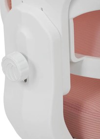 Detská pracovná stolička NANDU — sieť / látka, ružová