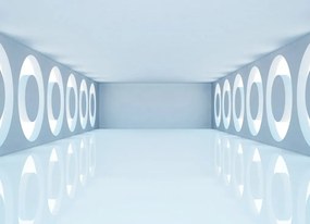 Manufakturer -  Tapeta 3D room with circles on the sides