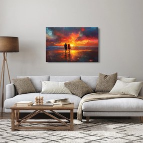 Obraz - Prechádzka na pláži (90x60 cm)