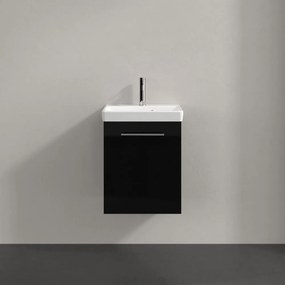 VILLEROY &amp; BOCH Avento závesná skrinka pod umývadlo, 1 dvierka, pánty vľavo, 430 x 352 x 514 mm, Crystal Black, A88700B3
