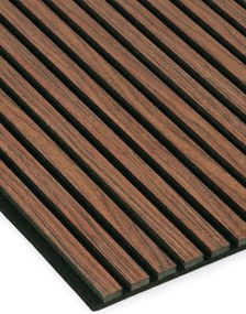 Drevený akustický panel, 2400 x 600 mm, B2BP010, zlatý teak