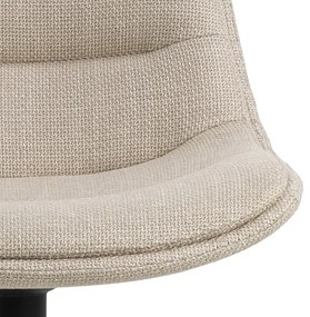 Čierna/béžová barová stolička s nastaviteľnou výškou (výška sedadla 65 cm) Adisa – Actona