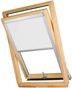 Dekodum Termoizolačná roleta na strešné okno typu FAKRO 78x98 Farba látky: Graphite Silver, Farba profilu: Biela