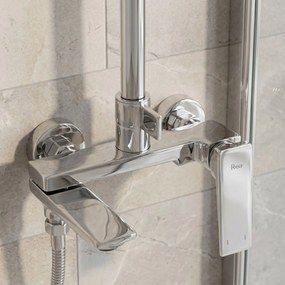 Rea Prime, sprchový set s dažďovou a ručnou sprchou, chrómová, REA-P6737