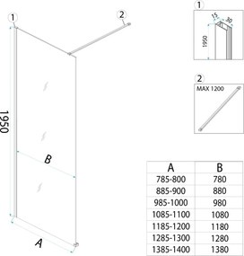 Bezrámová sprchová zastena REA FLEXI GOLD 110 cm, zlatý lesk/dymová hnedá - bez vaničky