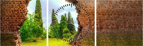 Obraz - Záhrada Eden (s hodinami) (90x30 cm)