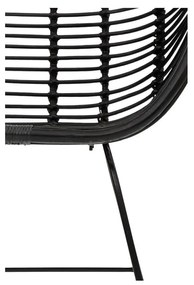 Čierne ratanové jedálenské stoličky v súprave 2 ks Kiran - Støraa