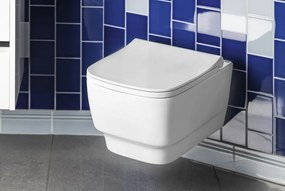 Sapho Sapho, BELLO WC sedátko s pomalým zatváraním, biela/chróm, 100727