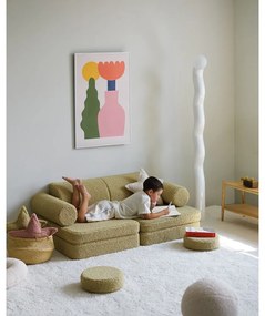 Zelená detská pohovka z textílie buklé 132 cm Settee – Wigiwama