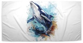 Sablio Uterák Akvarelová veľryba - 50x100 cm