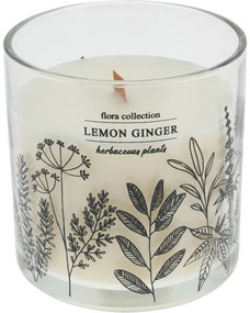 Vonná sviečka Flora Collection, Lemon Ginger, 10 x 10 cm