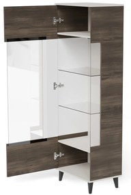 Vitrína Random 60 cm ořech/kašmír