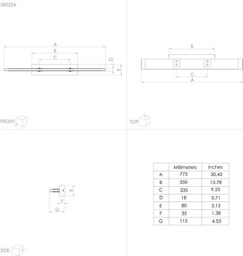 Eglo 390224 - LED Stmievateľné stropné svietidlo CAMINARRO LED/27W/230V 3000K