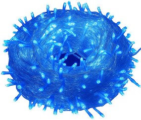 Vianočné svetielka LED záclona FLASH modrá 300 LED