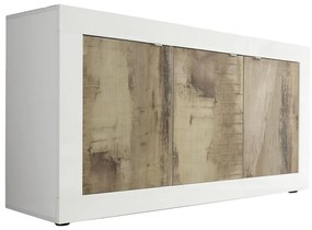 Komoda NERILA biela/hnedá