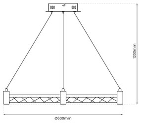 LED Luster na lanku ELEGANCE LED/36W/230V pr. 60 cm zlatá