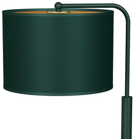 Stolná lampa Verde, 1x zelené textilné tienidlo, gr