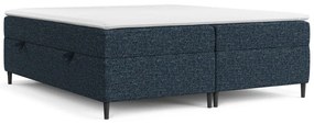 Tmavomodrá boxspring posteľ s úložným priestorom 200x200 cm Araya – Maison de Rêve
