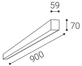 LED2 - LED Stropné svietidlo NOLI LED/30W/230V 3000/3500/4000K 90 cm čierne