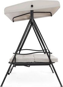 Antracitová/béžová kovová záhradná hojdačka Taurus – Bizzotto