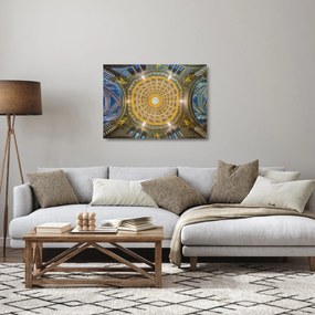 Sklenený obraz stropu Sienského kostola (70x50 cm)