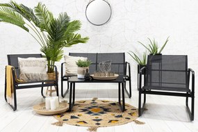 Závesné zrkadlo Round2, čierne