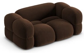 Tmavohnedá zamatová pohovka 180 cm Loretto – Cosmopolitan Design