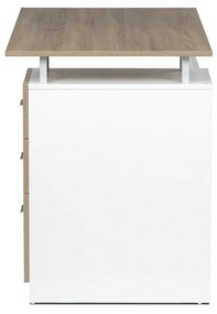 Kancelársky stôl 3218 SON, biely a dub Sonoma