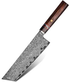 KnifeBoss damaškový nůž Nakiri 8" (200 mm) Iron wood VG-10