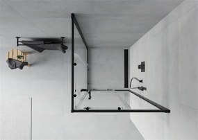 Mexen RIO - Štvorcový sprchovací kút 90x90 cm, čierna, 860-090-090-70-00