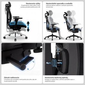 Ergonomická kancelárska stolička sivá VECTOR