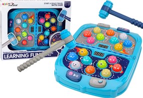 LEAN Toys Obratnostná hra Wack A Mole Kosmos, 9 úrovní, svetelné a zvukové efekty
