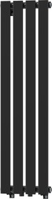 Gamma Vertical, vykurovacie teleso 1100x296 mm, 368W, čierna matná, GMA-VERT-1100296-BK
