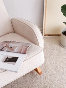 Nadčasové hojdacie kreslo Velvetique zo 100% bukového dreva - biela