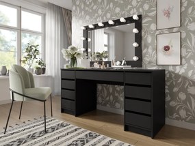 Toaletný písací stôl Heron Bis, Farby: biela / biely lesk