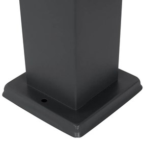 Vonkajšia lampa tmavosivá 45 cm so zásuvkou IP44 - Malios