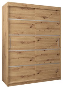 Šatníková skriňa 150 cm Verika 1 150 (dub artisan). Akcia -28%. Vlastná spoľahlivá doprava až k Vám domov. 1063700