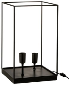 Lampa z čierneho kovového rámu Tilde L - Ø 30,5 * 50,5 cm