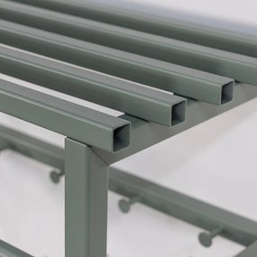 Zeleno-sivý kovový nástenný vešiak s poličkou Rizzoli – Spinder Design