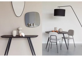 Čierna stojacia lampa s textilným tienidlom (výška 220 cm) Martine – White Label