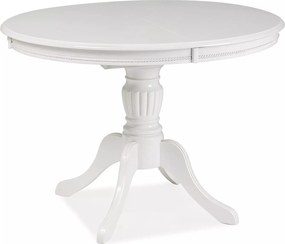 Jedálenský rozkladací stôl Olivia 106/141 cm biely