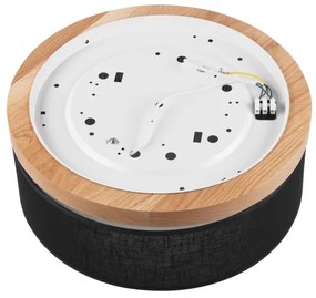 Brilagi - LED Stropné svietidlo BELLADONNA 2xE27/15W/230V pr. 40 cm čierna/dub