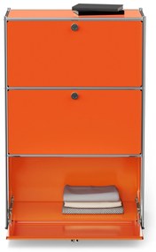 Kovová komoda »CN3« s výklopnými priečinkami, oranžová