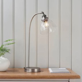 Endon 91740 - Stolná lampa HANSEN 1xE14/40W/230V matný chróm